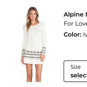 For Love And Lemons Ivory Mini Dress